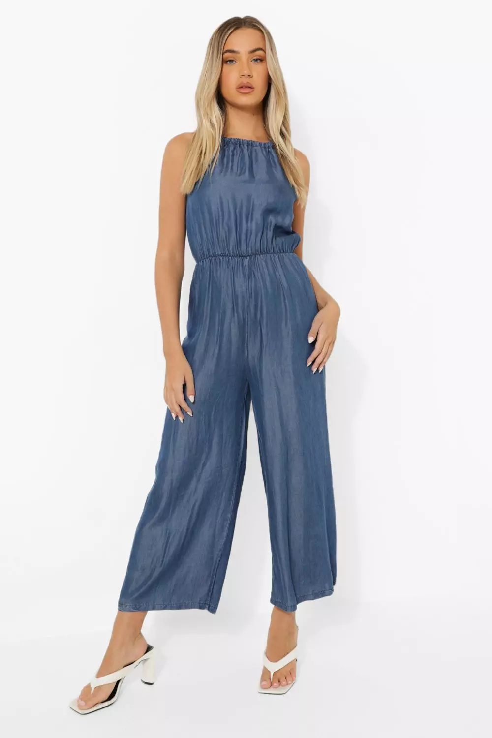 New look denim culotte 2024 jumpsuit